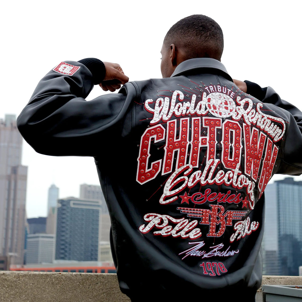 Blouson en cuir pour homme Pelle-Pelle X TB Chi-Town