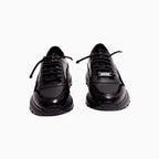 Baskets montantes monogrammées en cuir pour homme