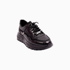Baskets montantes monogrammées en cuir pour homme