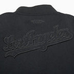 Kid's Los Angeles Dodgers MLB Triple Black Wool Varsity Jacket