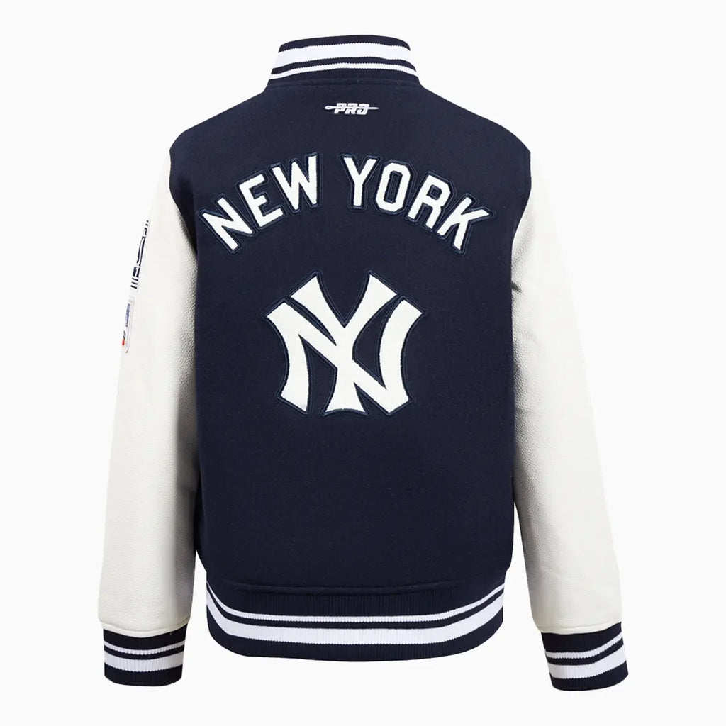 Kid's New York Yankees MLB Retro Classic Rib Wool Varsity Jacket