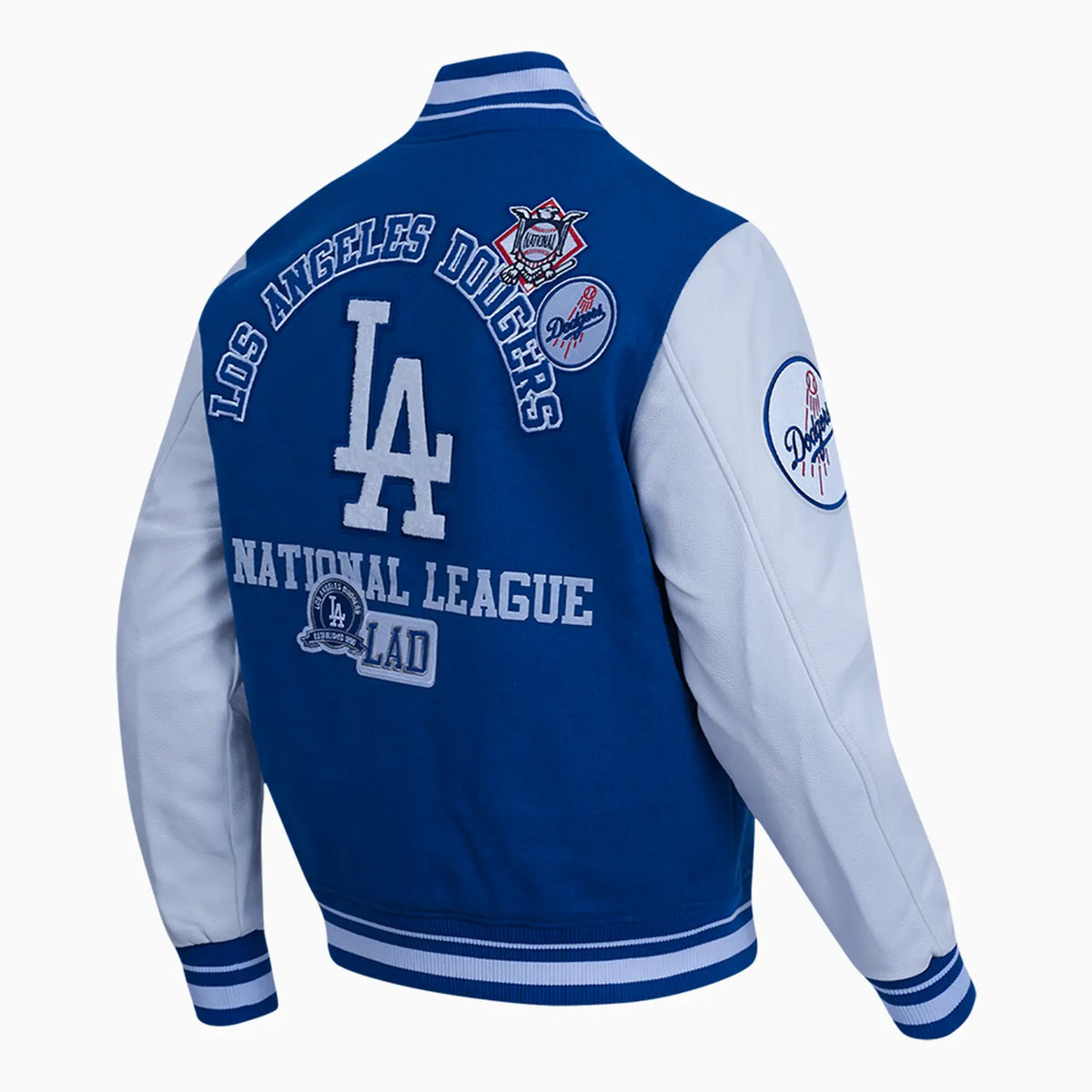 Chaqueta universitaria de lana Los Angeles Dodgers MLB Area Code para hombre