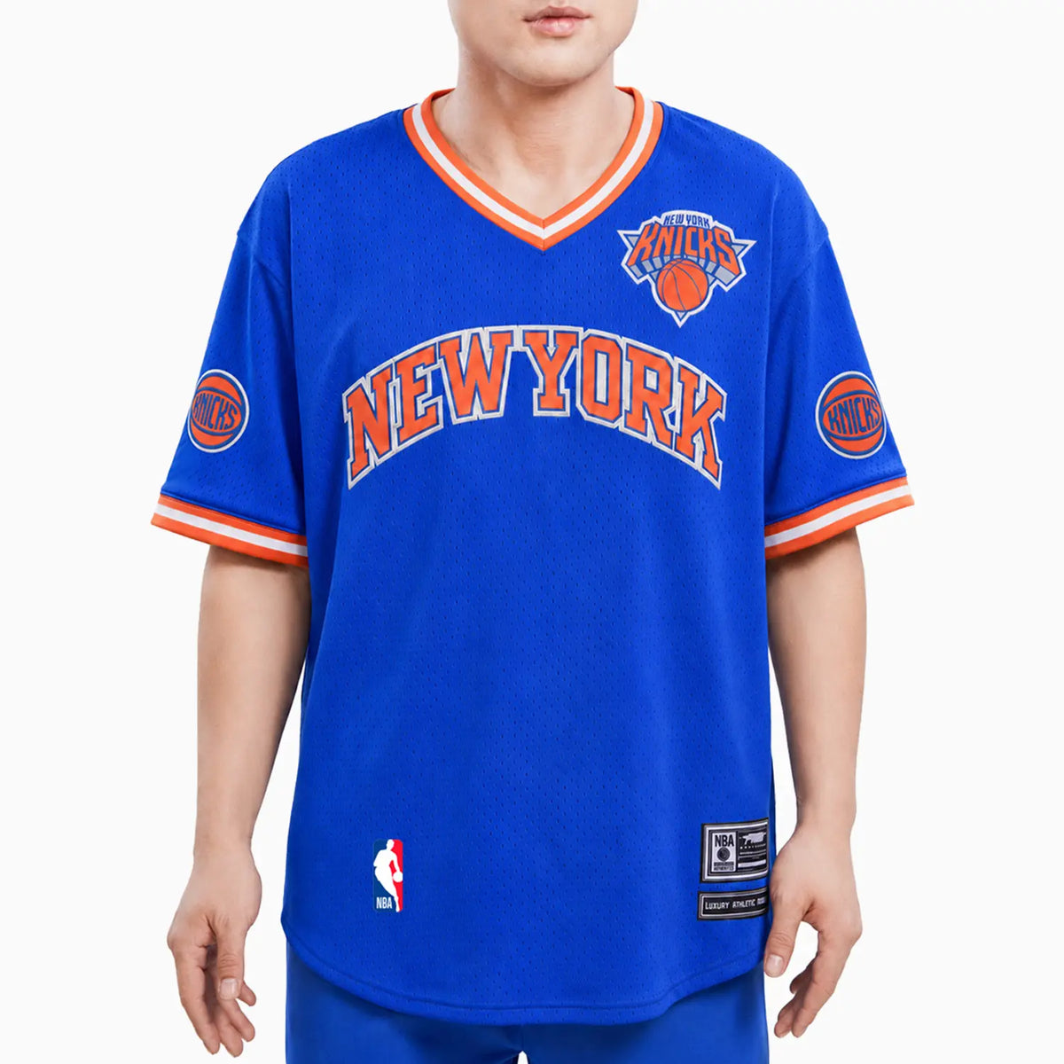 Camiseta de malla con el logo del equipo de los New York Knicks de la NBA para hombre