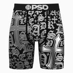 Bóxer estándar para hombre con letras cromadas