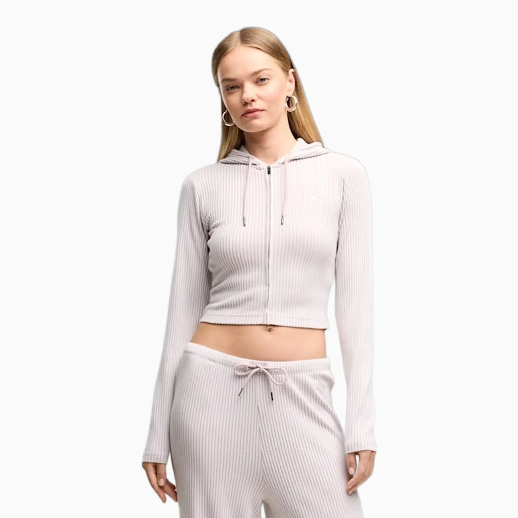 Conjunto de Costura Acanalada Suave al Tacto para Mujer