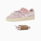 Zapatos de ante para mujer con diseño floral