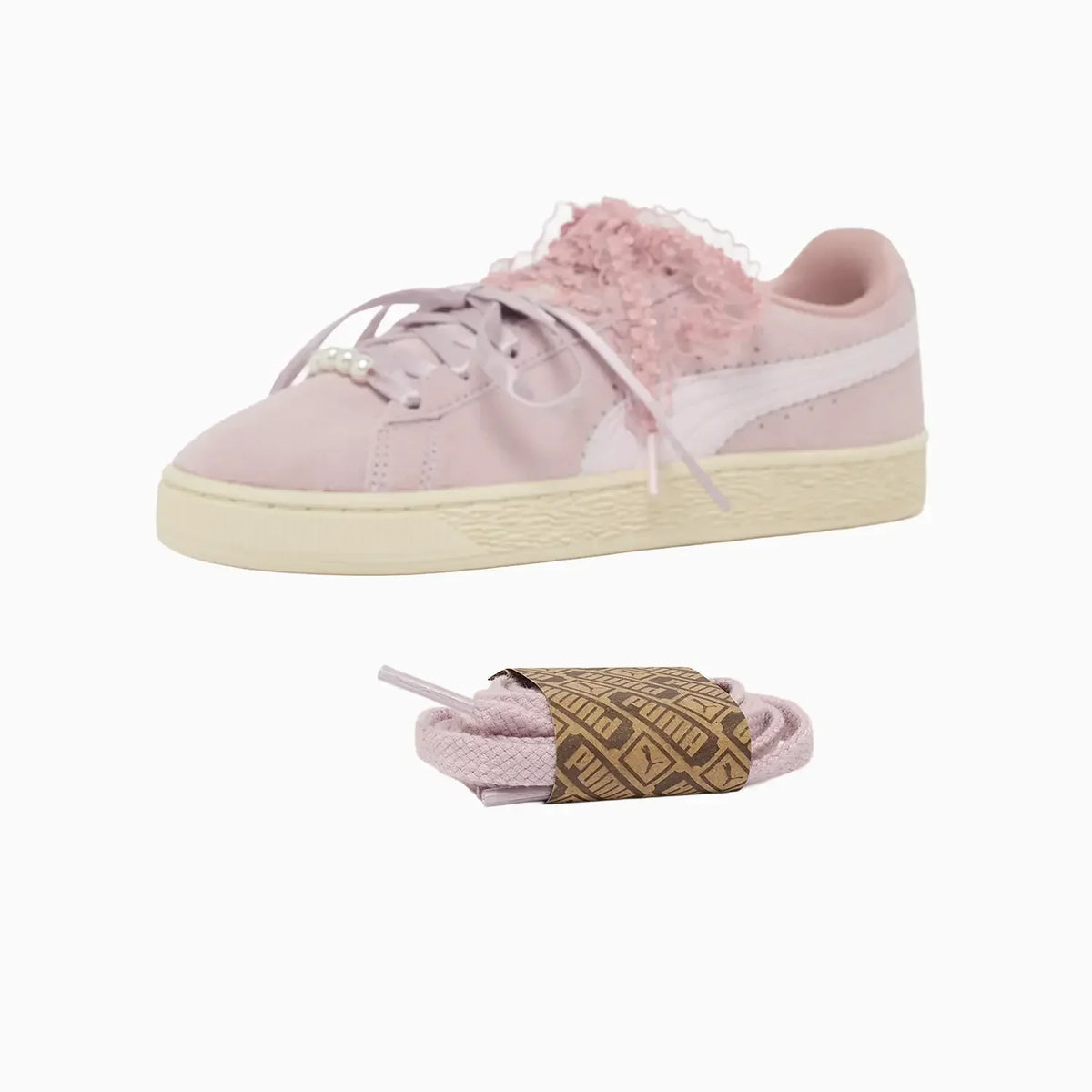 Zapatos de ante para mujer con diseño floral