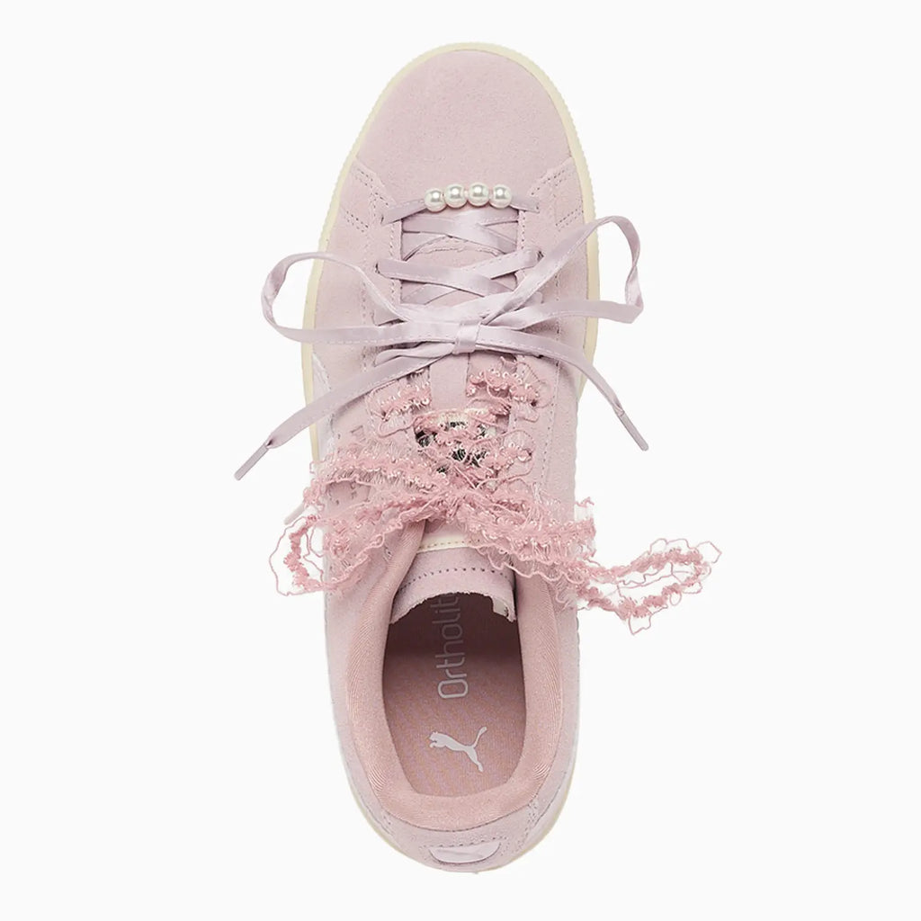 Zapatos de ante para mujer con diseño floral