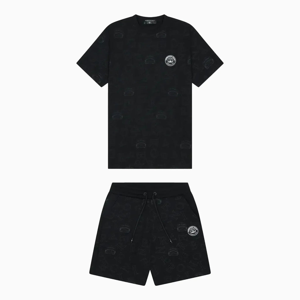 Conjunto coordinado estampado con el logotipo integral para hombre