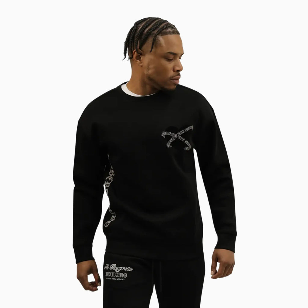 Sudadera con capucha y estampado de corazón para hombre