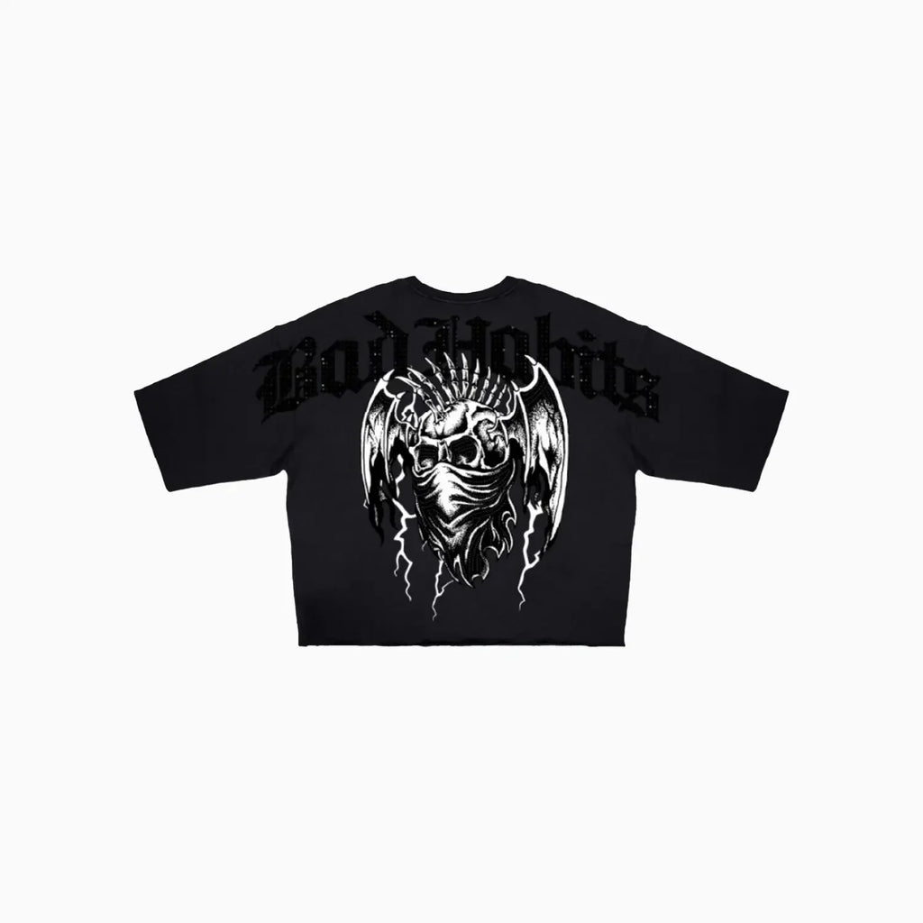 T-shirt Homme Punk Mauvaises Habitudes Strass
