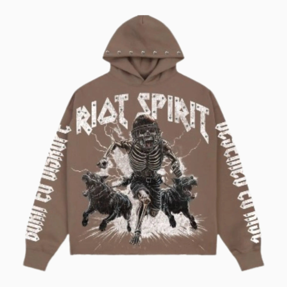 Sudadera de felpa corta con capucha Riot Spirit para hombre