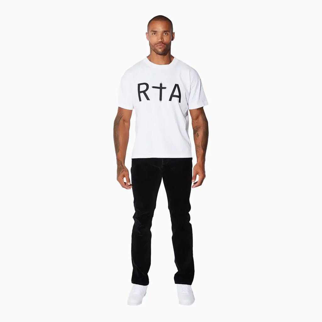 Camiseta de manga corta para hombre con logo negro