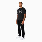 Playera Blanca de Manga Corta con Logotipo para Hombre