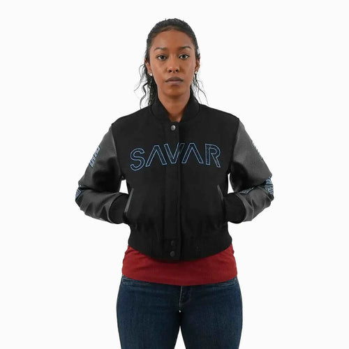 Women's Reflective Wool Varsity Jacket - Famous | Online Store