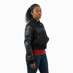 Women's Reflective Wool Varsity Jacket