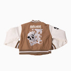 Women's Skull Wool Varsity Jacket