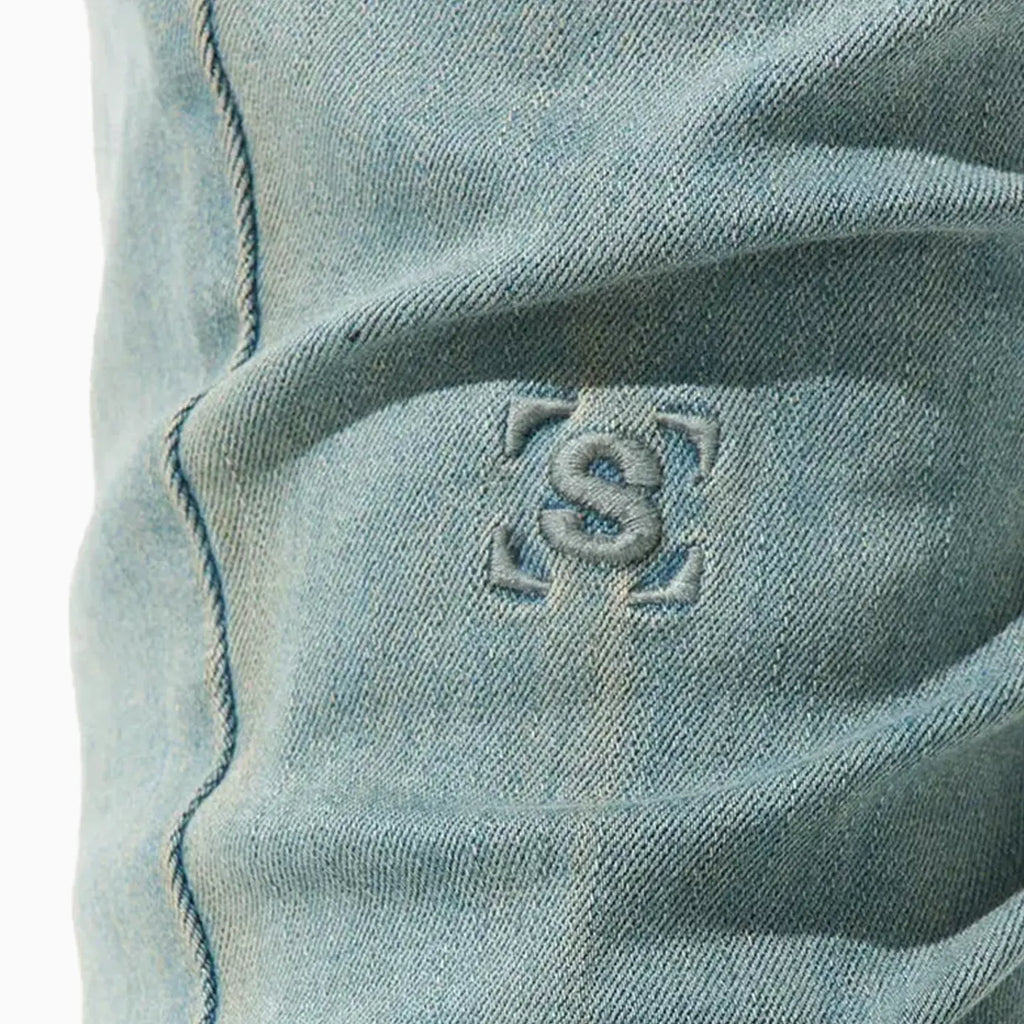Pantalón skinny de hombre color verde espuma de mar