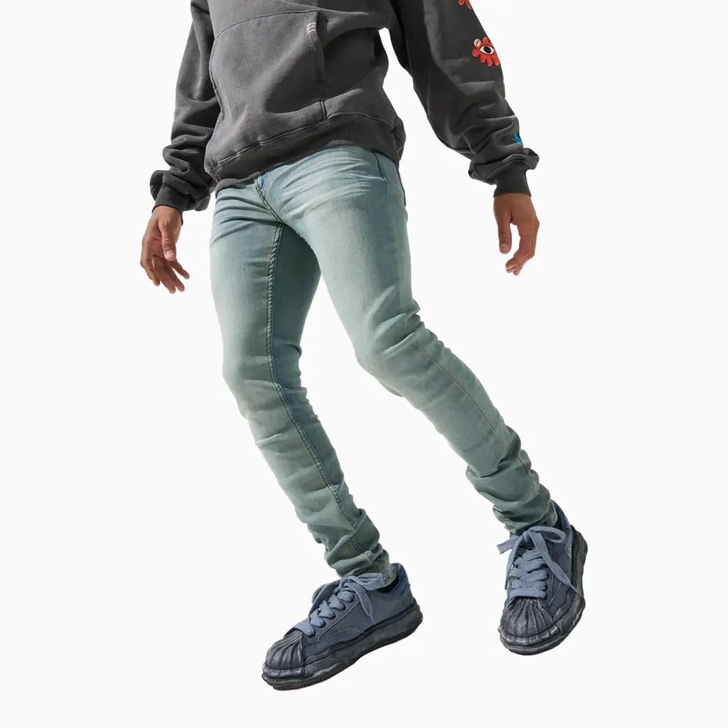 Pantalón skinny de hombre color verde espuma de mar