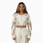 Women¡¯s Oatmeal Cropped Tracksuit - Famous | Online Store