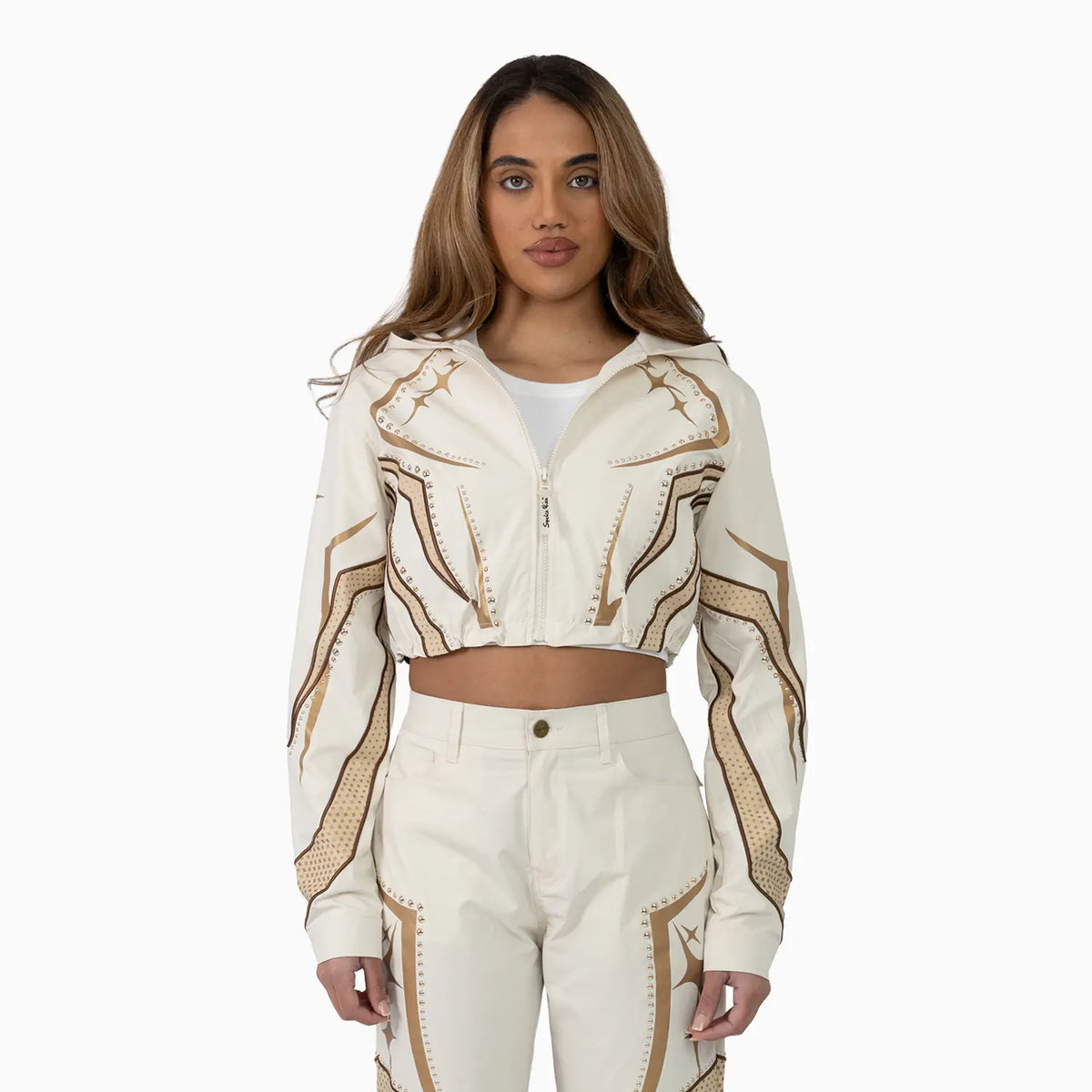 Women¡¯s Oatmeal Cropped Tracksuit