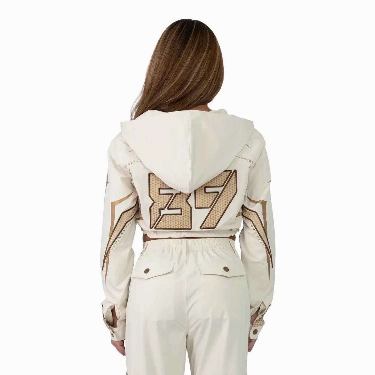 Women¡¯s Oatmeal Cropped Tracksuit - Famous | Online Store