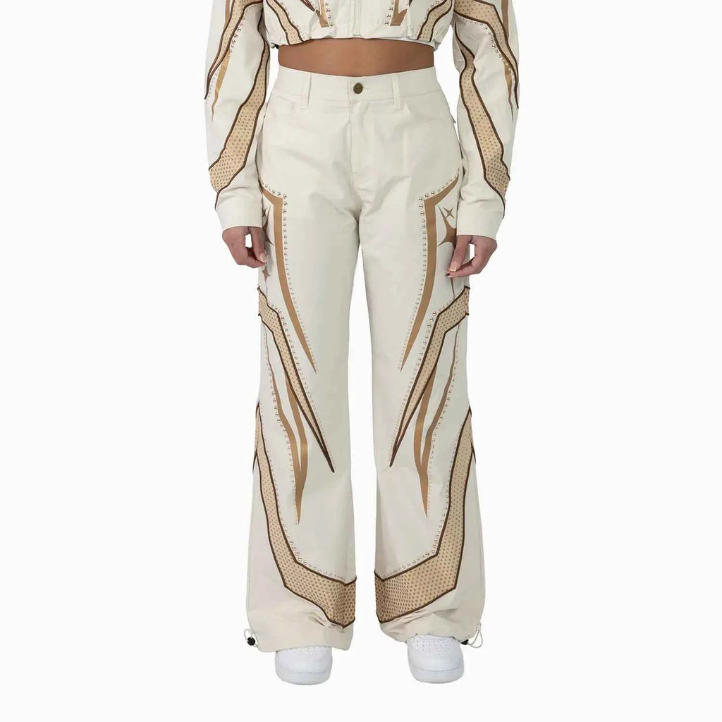 Women¡¯s Oatmeal Cropped Tracksuit - Famous | Online Store