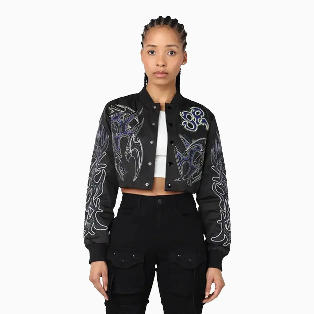 Chaqueta ligera de nailon revestido para mujer