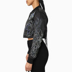Chaqueta ligera de nailon revestido para mujer