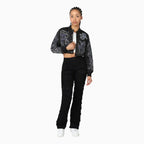 Chaqueta ligera de nailon revestido para mujer