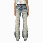 Women's Graphic Print Crop Top and Flared Cargo Pant Outfit