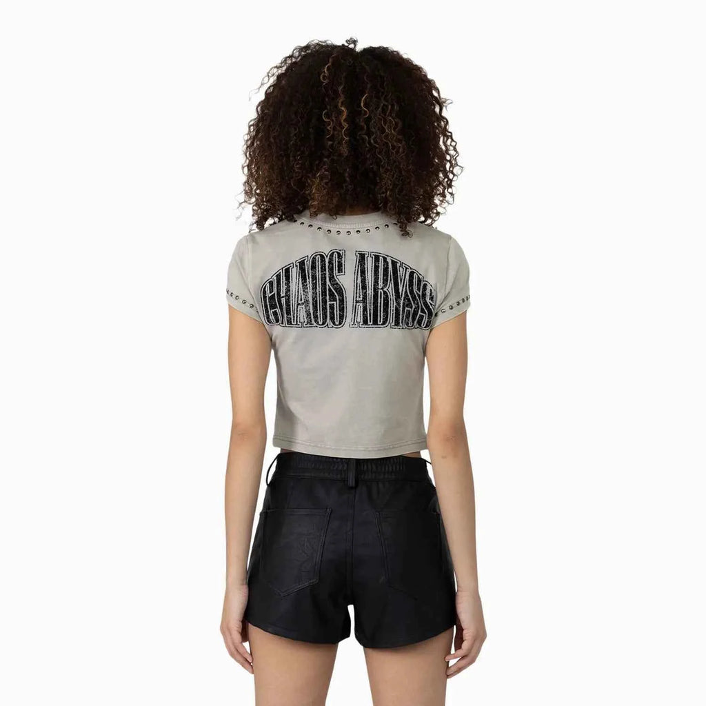 Women's Laser Printed Mid Rise Shorts and T-Shirt Outfit