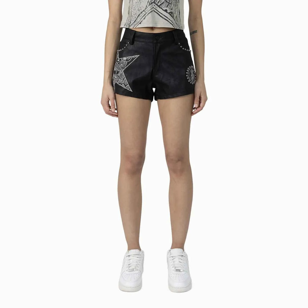 Women's Laser Printed Mid Rise Shorts and T-Shirt Outfit