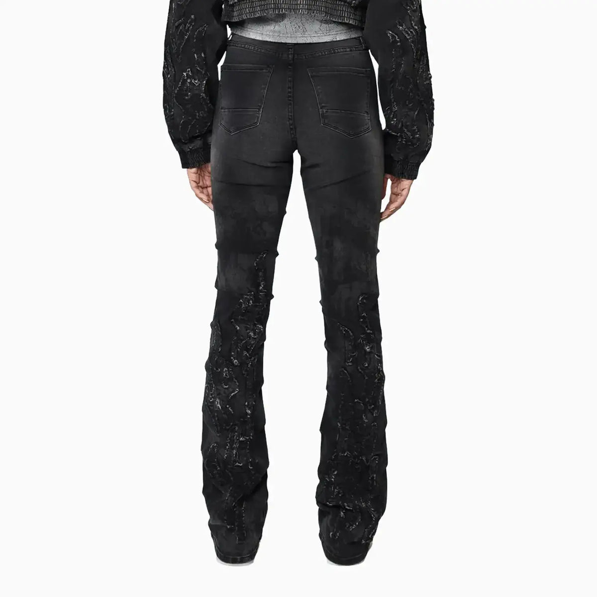 Women's Noir Rhinestone Denim Jacket & Jeans Outfit