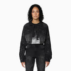 Women's Noir Rhinestone Denim Jacket & Jeans Outfit