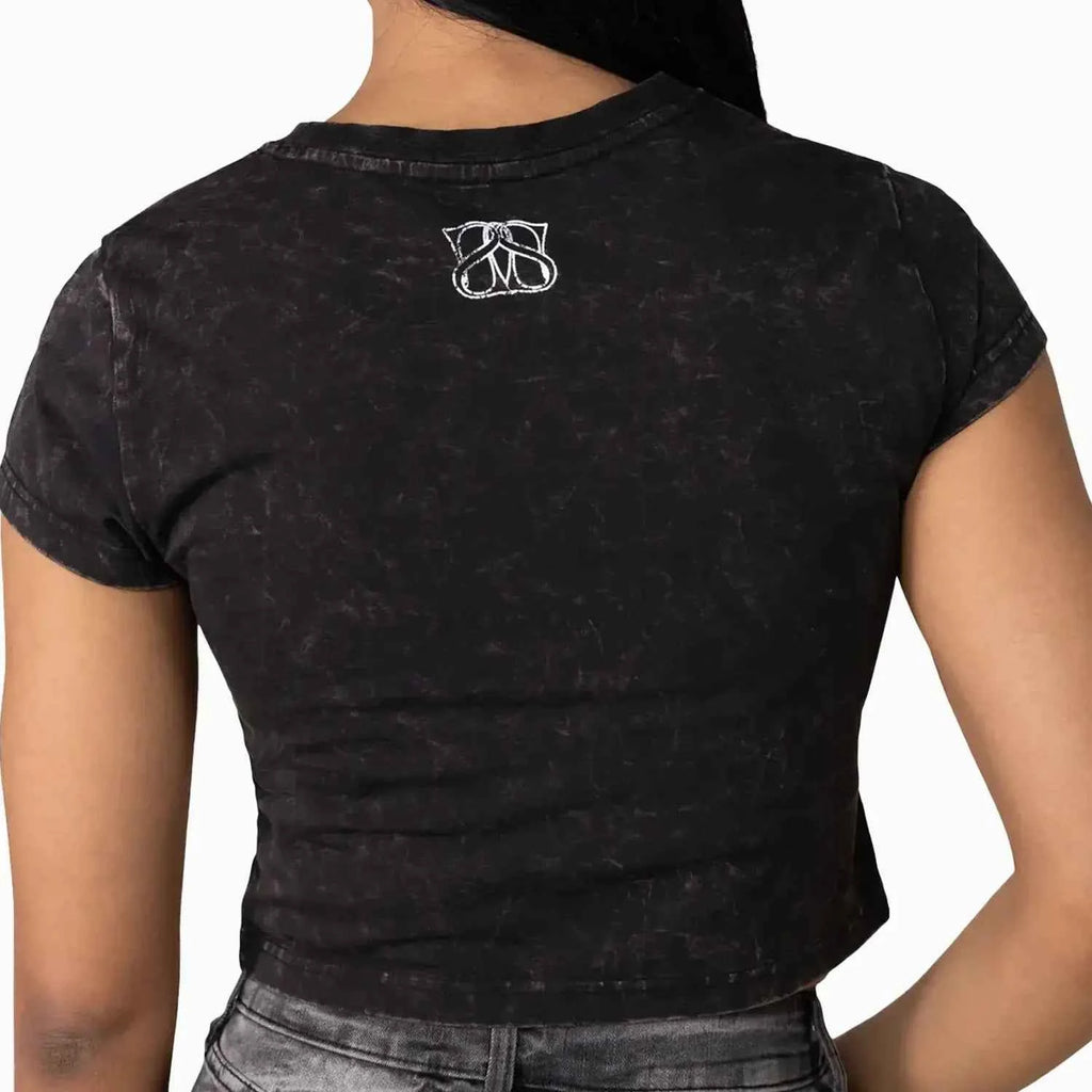 Women's Rhinestone Crop T-Shirt