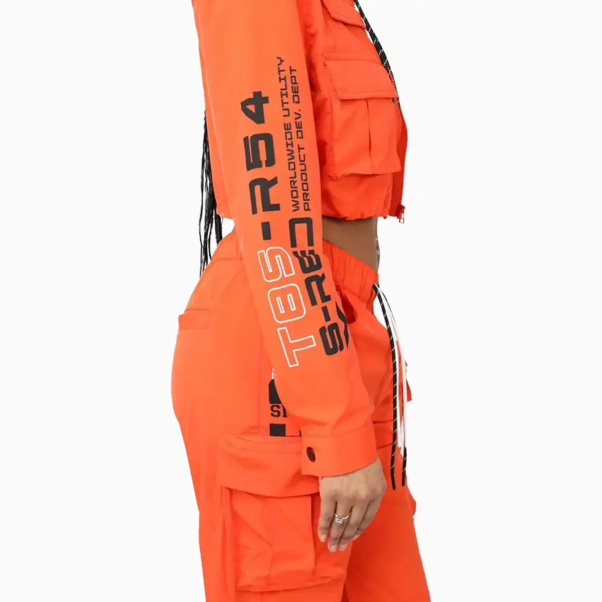 Conjunto utilitario de nailon para mujer