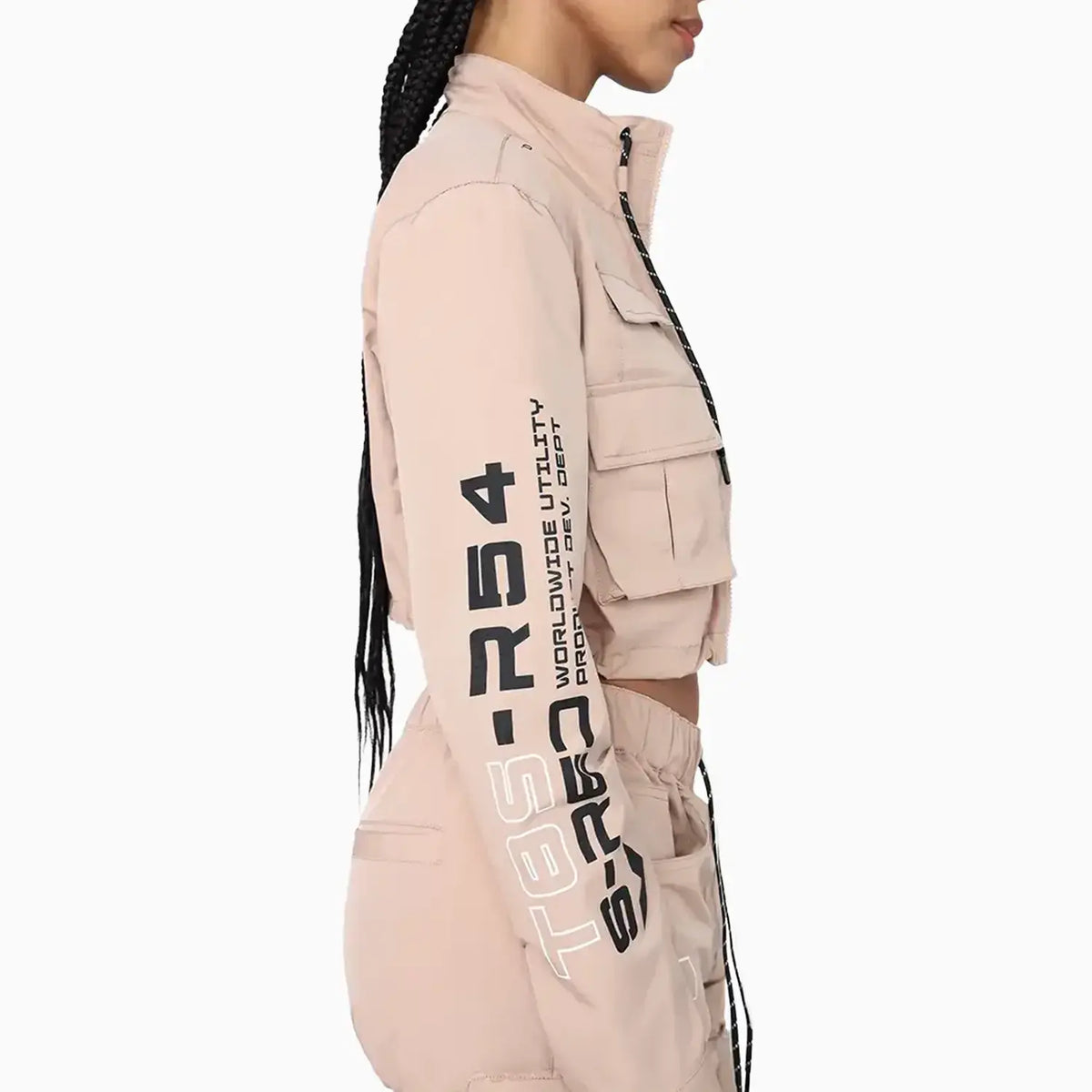 Conjunto utilitario de nailon para mujer