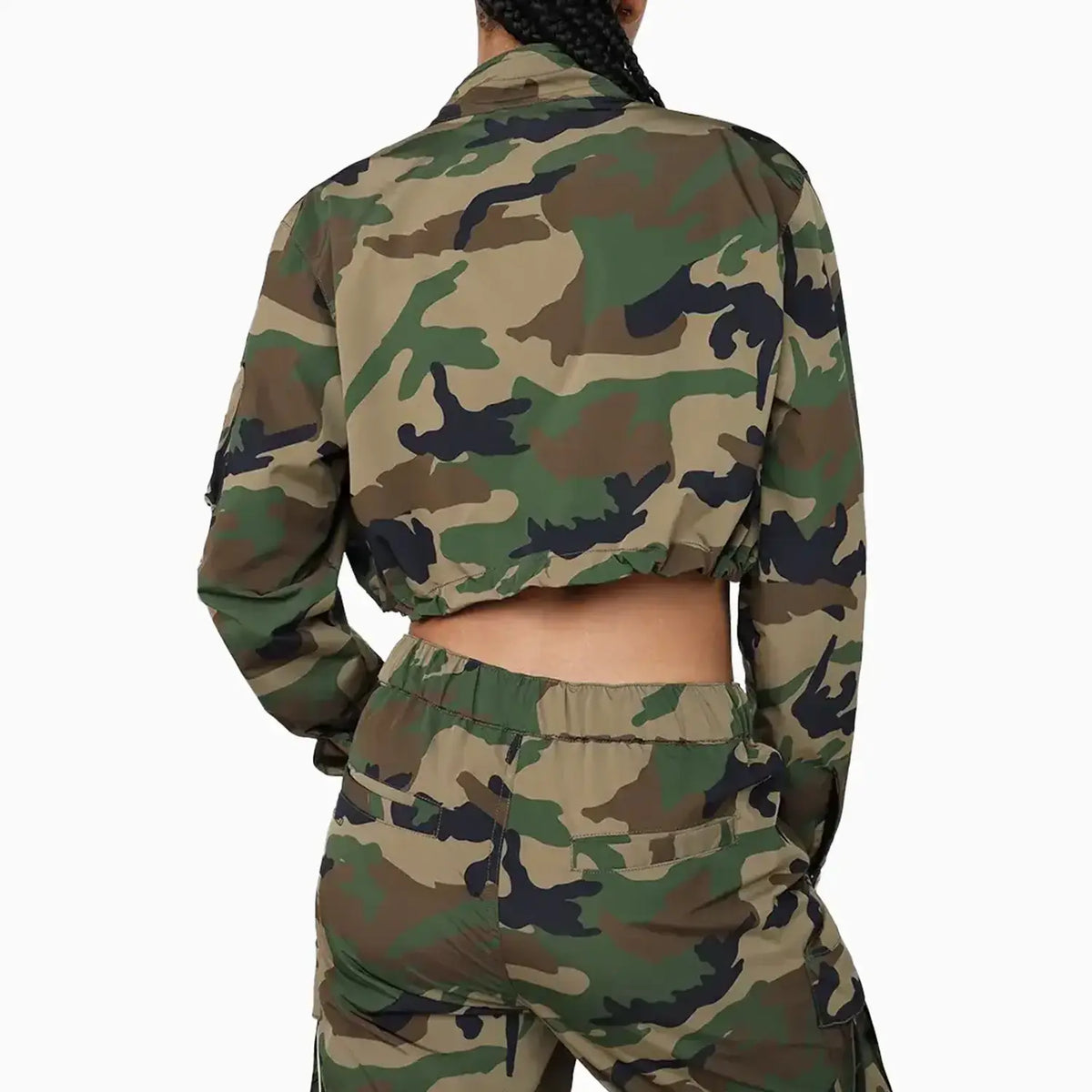 Conjunto utilitario de nailon para mujer