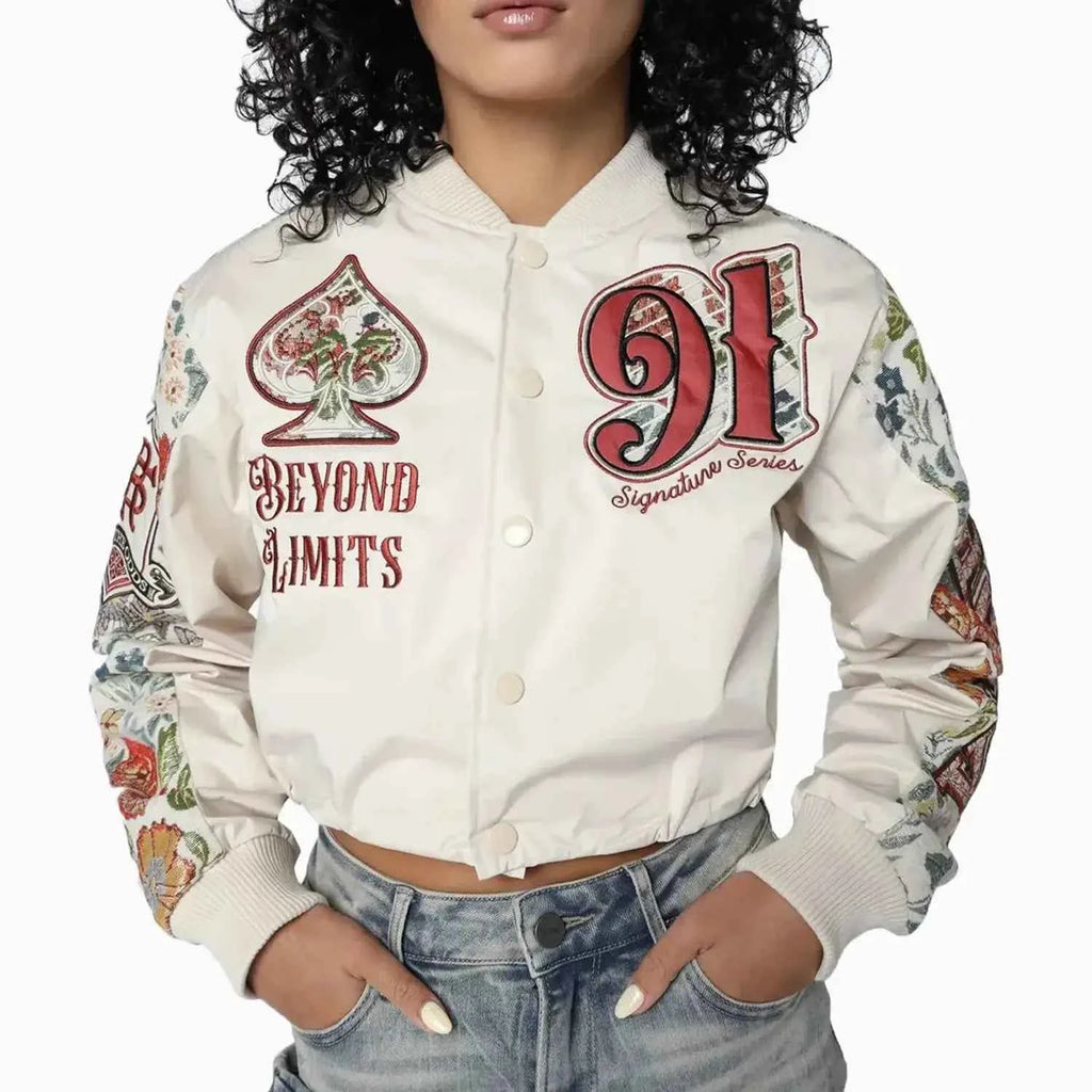 Women's Varsity Cropped Light Jacket