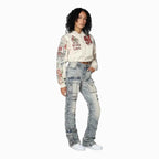 Women's Varsity Cropped Light Jacket