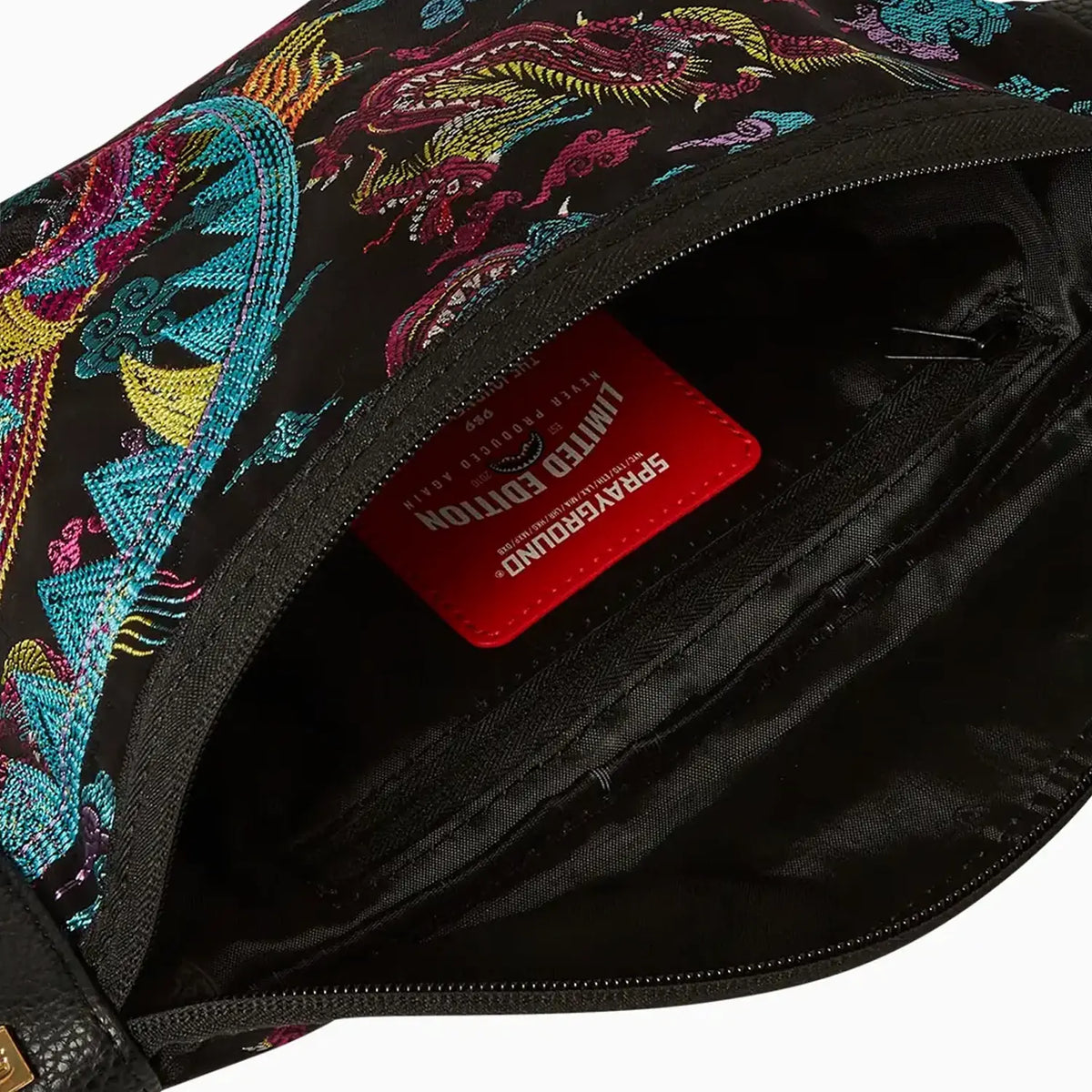 Sac bandoulière astucieux Dragons brodés