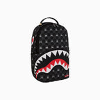 Sac à dos à carreaux gris avec personnage qui dépasse
