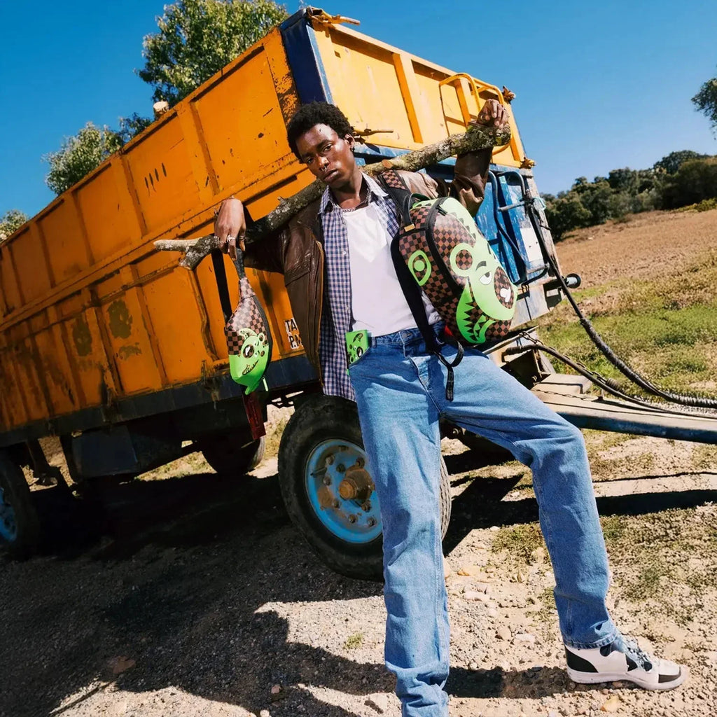 Sac bandoulière Savvy à l'effigie de l'ours vert