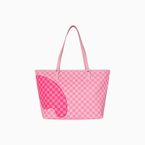 Pink Sharks In Paris Patch Tote Bag