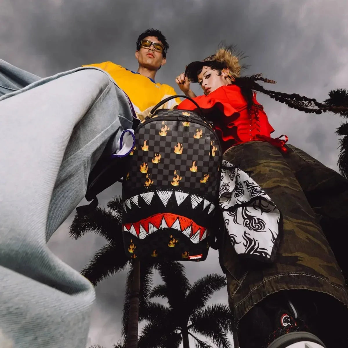 Super Hot Fire Sharks In Paris Backpack