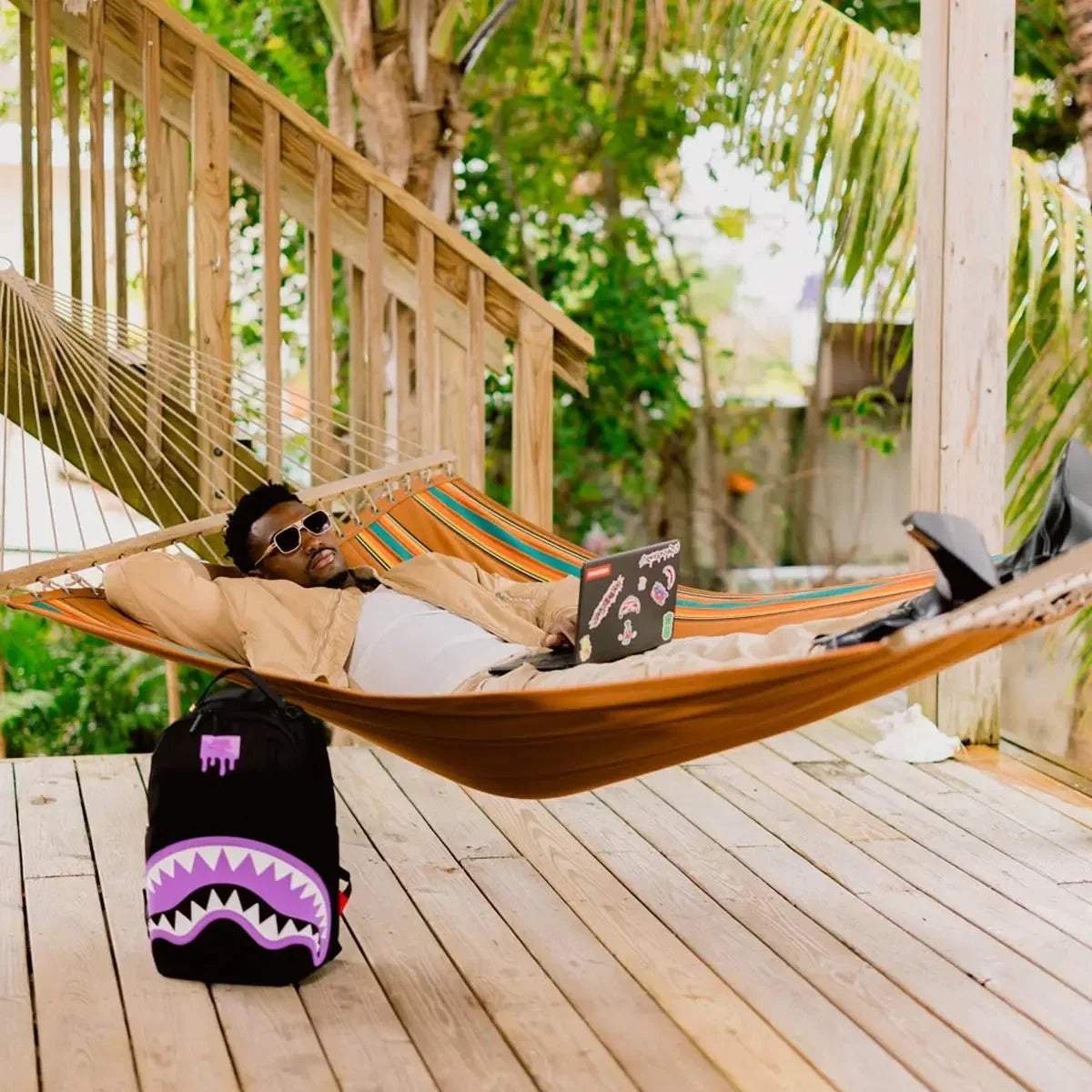 Shark Central Passport Purple Backpack
