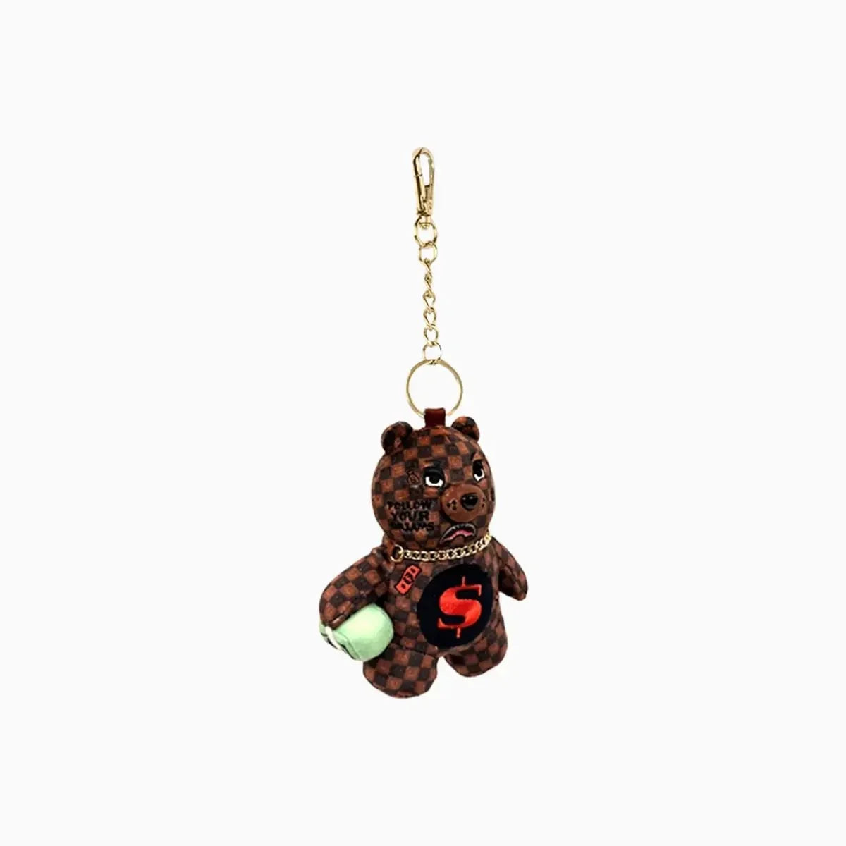 Llavero Oso Bubbly Brown Check de Sip WTF