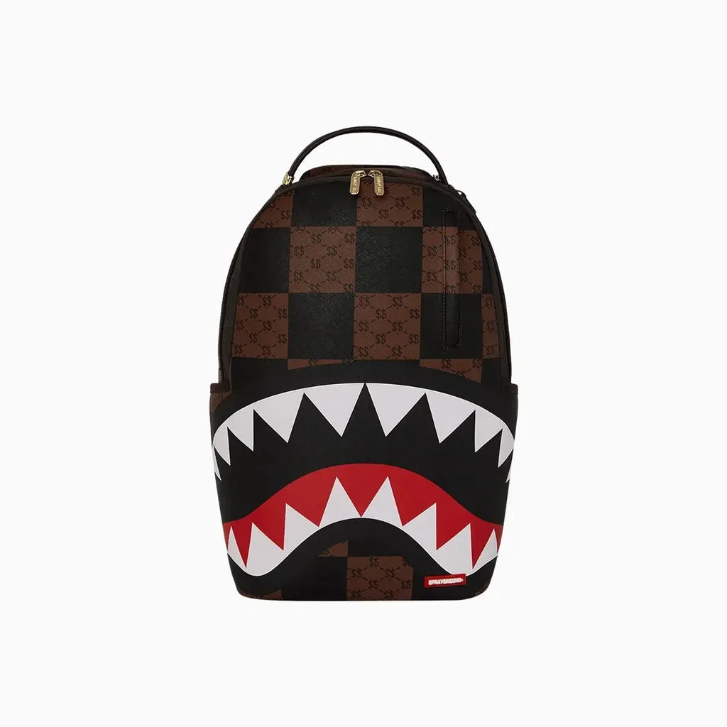 Ce grand sac à dos requin à carreaux