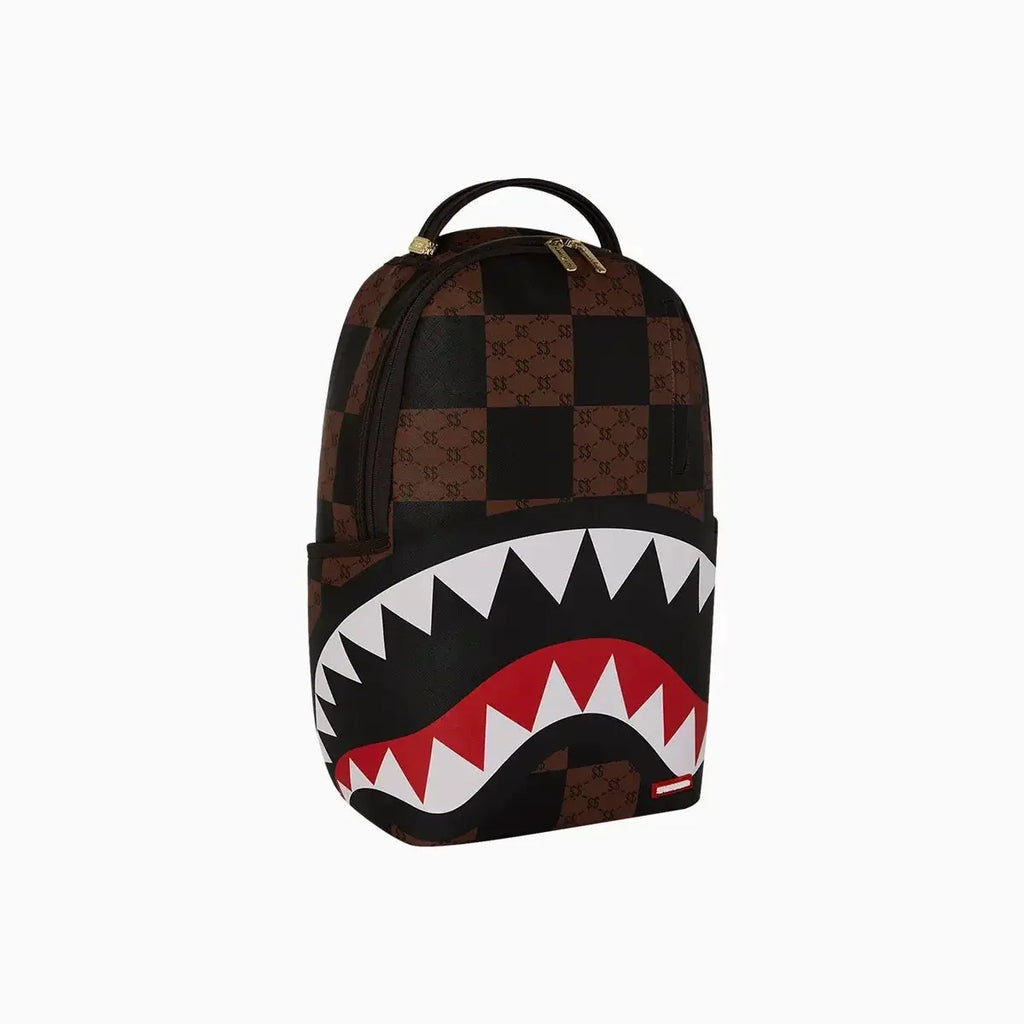 Ce grand sac à dos requin à carreaux